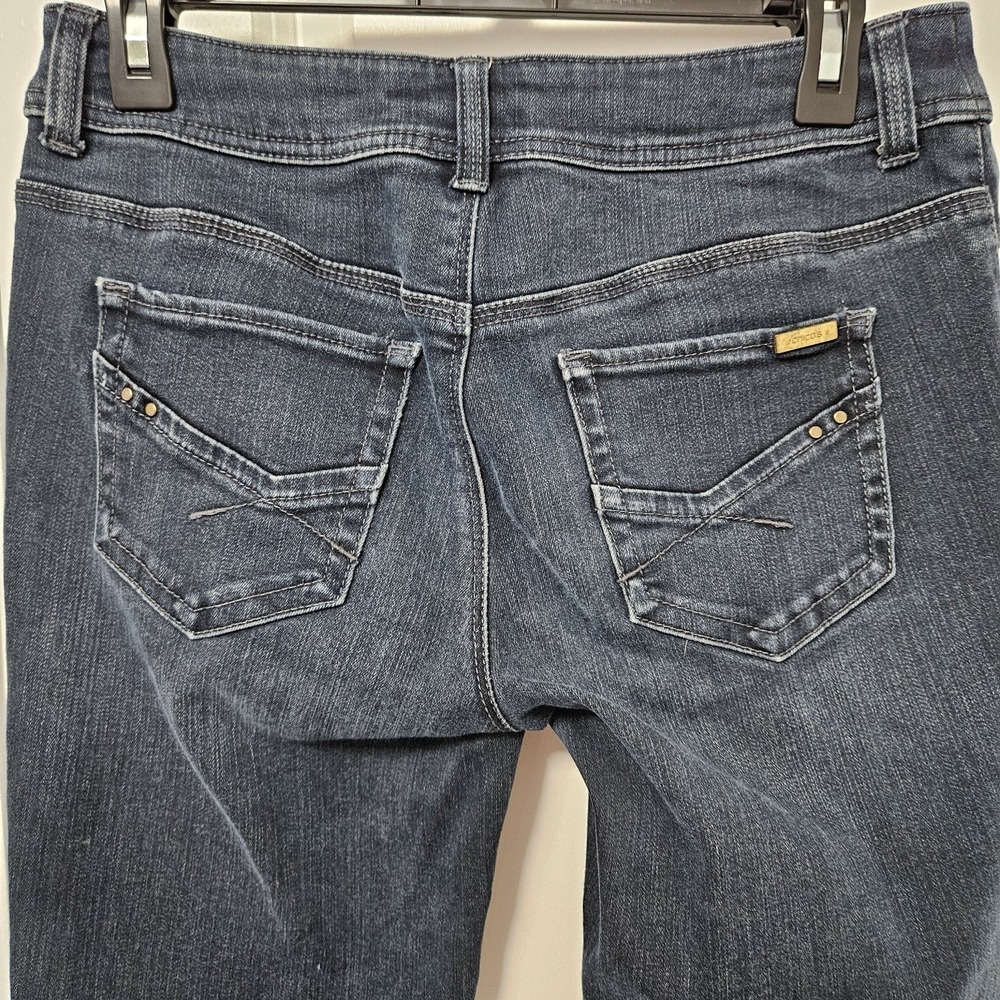 Chico's Jeans Women 00 Dark Blue So Slimming Straight Leg Stretch Rhinestone - Picture 8 of 9